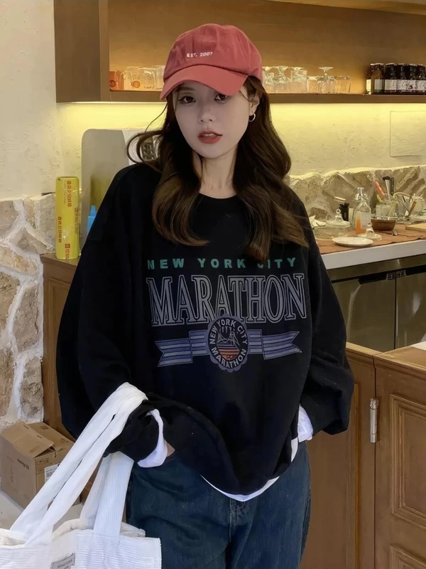 Cupla Unisex Marathon Bisiklet Yaka Sweatshirt
