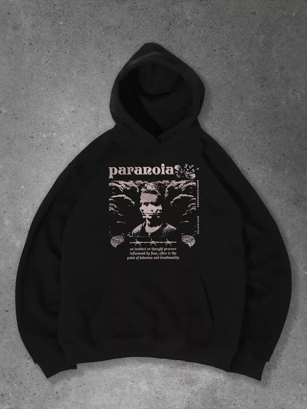 Cupla Unisex Paranoia Sweatshirt Siyah