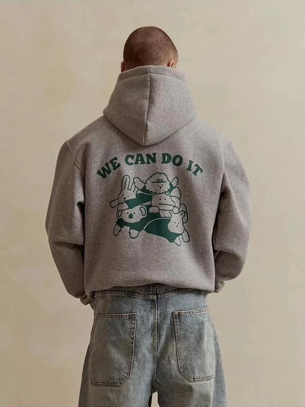 Cupla Unisex We Can Do It Sweatshirt Gri