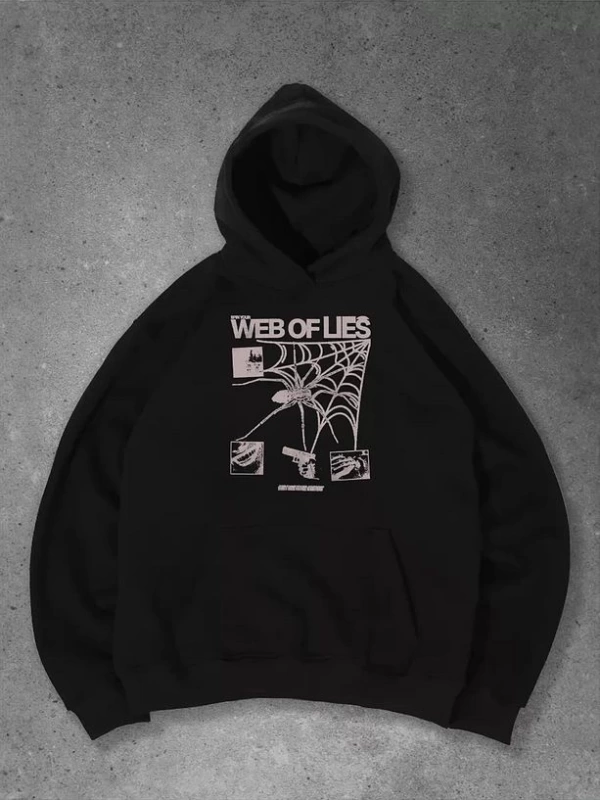 Cupla Unisex Web of Lies Sweatshirt Siyah