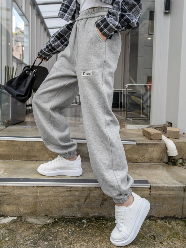 DAZY Slant Pocket Patch Detail Thermal Lined 4 Mevsim Eşofman