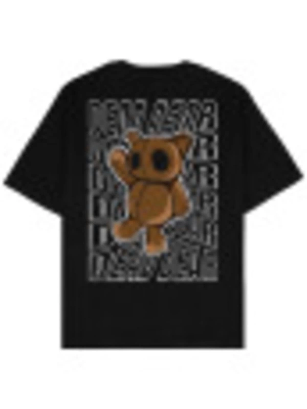Dead Bear Siyah Oversize Unisex T-shirt
