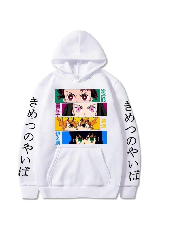 Demon Slayer Kamado Tanjirou Kapşonlu Hoodie Mod678 14563 Siyah