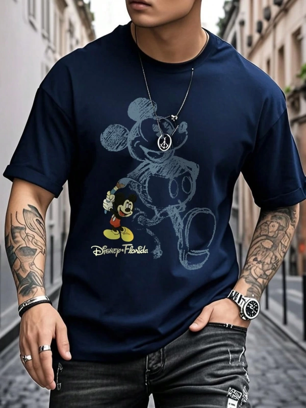 Disney Disney X Cars Erkek Günlük Karikatür Baskılı Kısa Kollu Tişört, Yaz