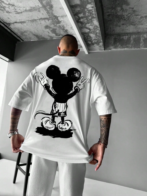 Disney Erkek Yuvarlak Yaka Kısa Kollu Tişört, Yaz İçin Moda