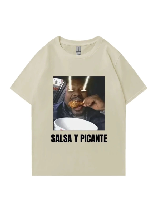 Don Pollo Salsa Y Picante komik grafik t shirt erkek kadın klasik punk Tee boy kısa kollu rah