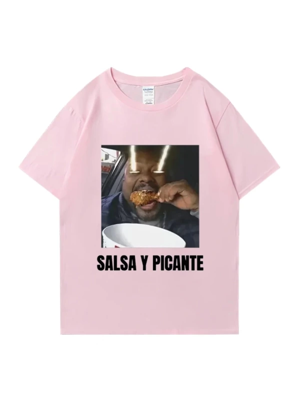 Don Pollo Salsa Y Picante komik grafik t shirt erkek kadın klasik punk Tee boy kısa kollu rah