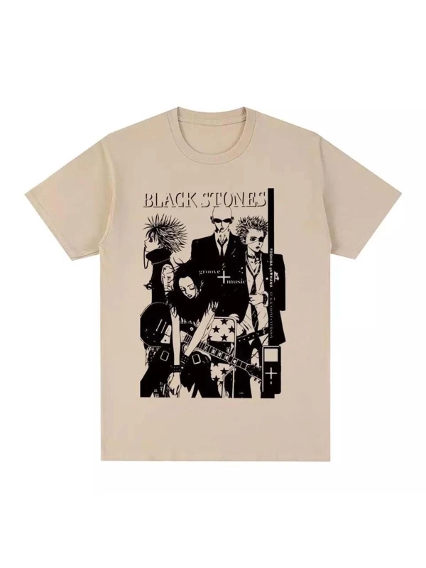 Ekru Anime Black Stones Band T-shirt Et1853