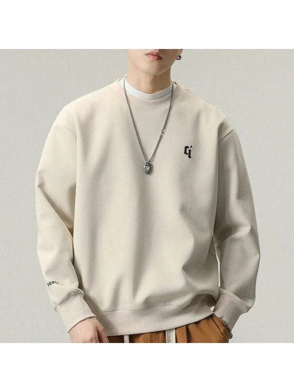 Erkek Giyim Üst ak Basit Tişörtü Adam için Katı Kapşonsuz Hoş Geldiniz Anlaşma Ter Gömlek