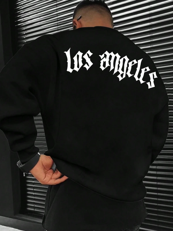 Erkek Los Angeles Tasarım Metin Baskılı Günlük Seyahat Çok Yönlü Sweatshirt