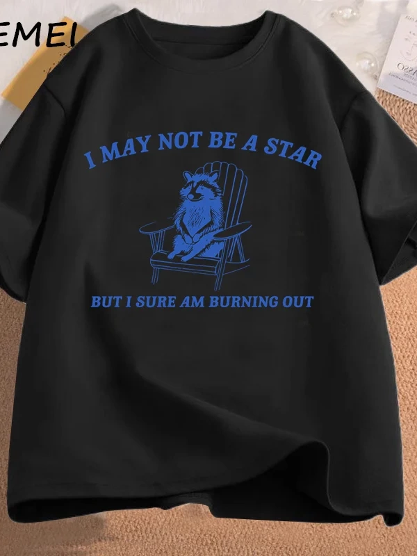 Erkek tişörtü komik grafik T Shirt ben bir yıldız olmayabilir ama eminim dışarı yanan baskılı 2919
