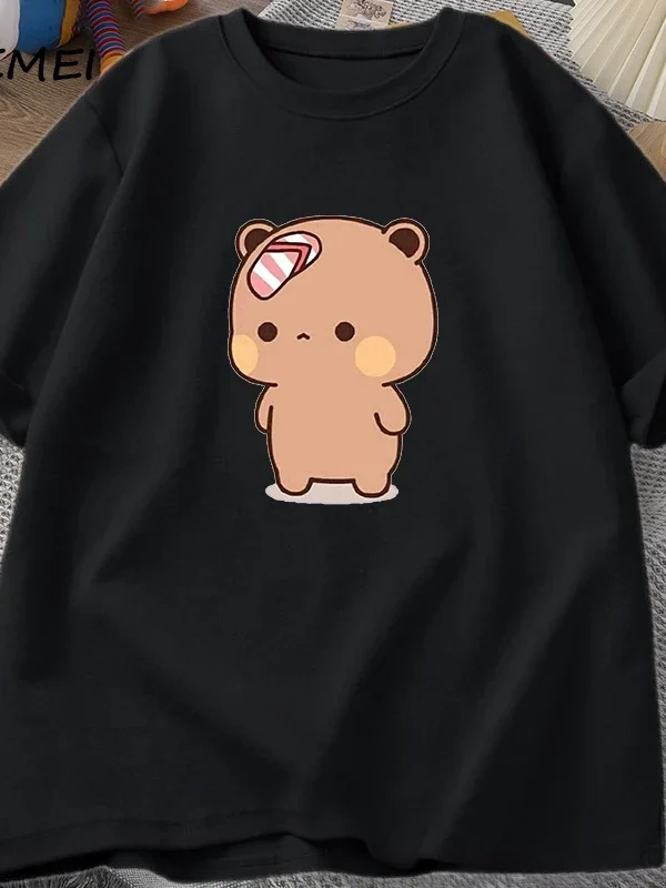 Erkekler T-shirt sevimli karikatür Bubu Dudu Tshirt At Flip-flop atma komik pamuk kısa kollu  2968