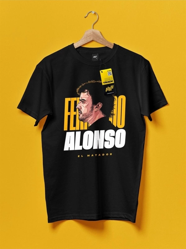 Fernando Alonso El Matador Siyah T-shirt