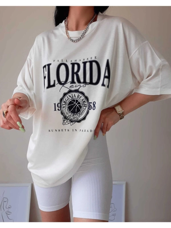Florida Kadın Beyaz Oversize