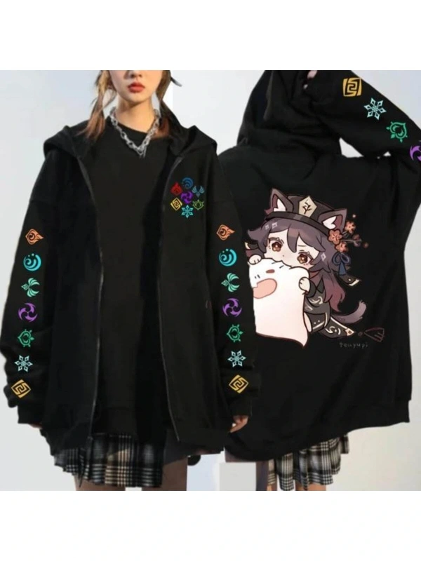Genshin Oyun Fermuarlı Hoodies 12819