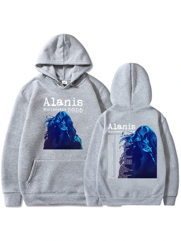 Gri Alanis Morissette Dünya Turu kıcı Grafik Sudaderas Con