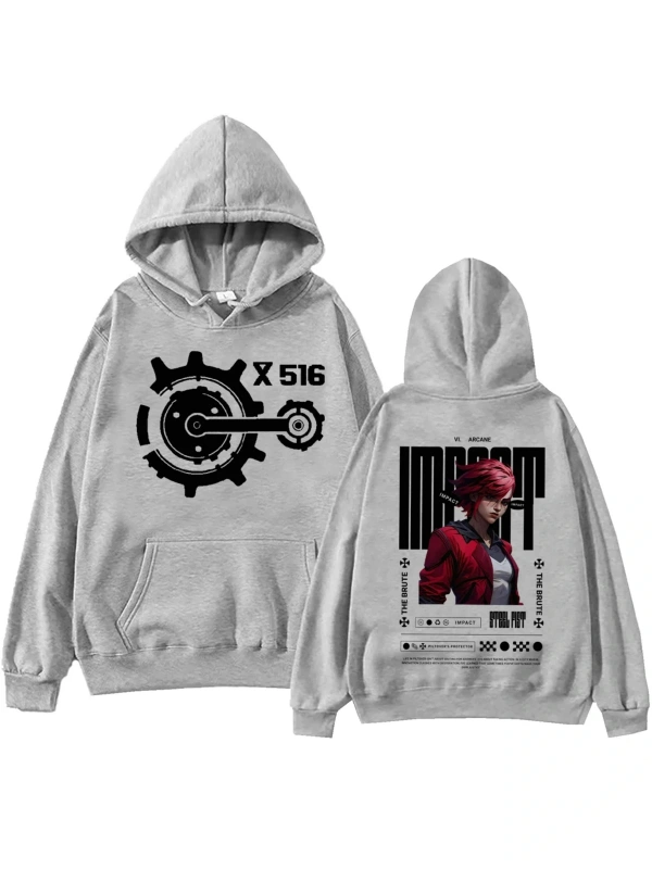 Gri Arcane-Vi Harajuku Hip Hop