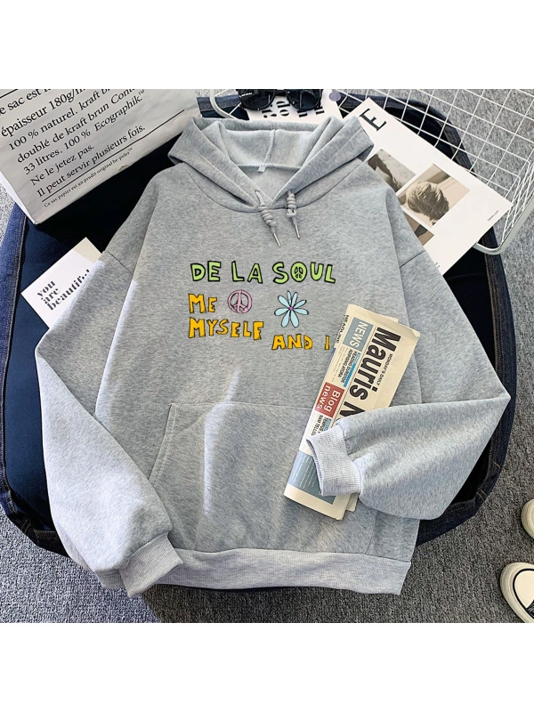 Gri De La Soul Nota Rahat Harajuku Özgünlük Sıcak