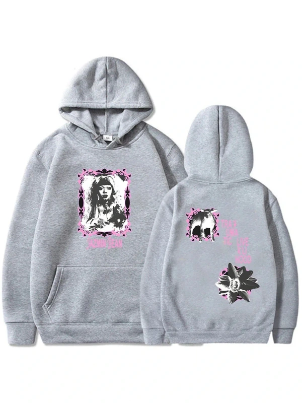 Gri jazmin-fasulye travmatik geçim tur HoodiesHarajukukapü