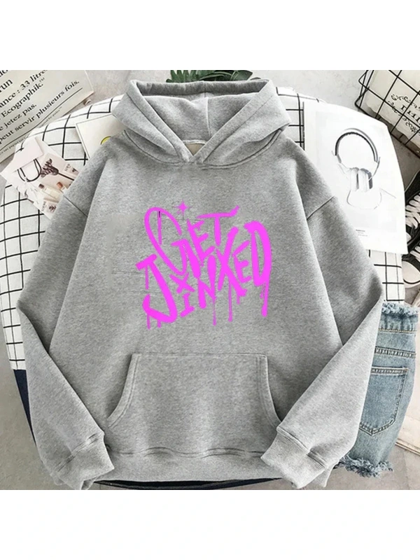 Gri Jinx Arcane DÜŞMAN Sudaderas