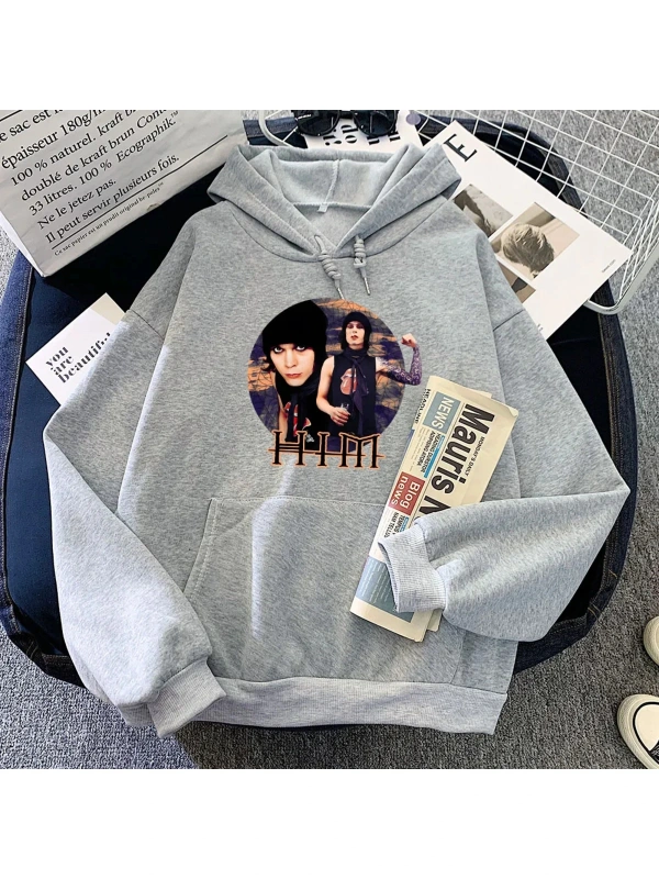 Gri kıyafetleri onu Ville Valo ağır zihinsel moda Harajuku tarzı u