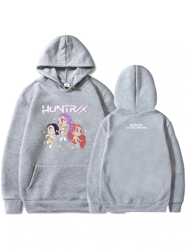 Gri KPop Demon Hunters Huntrix Dünya Turunda Görüldüğü Gibi Konfor Renkleri Fi