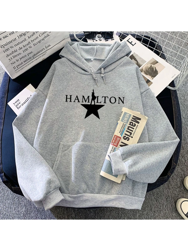 Gri Müzikal Hamiltonn Hoodies usıcak modal