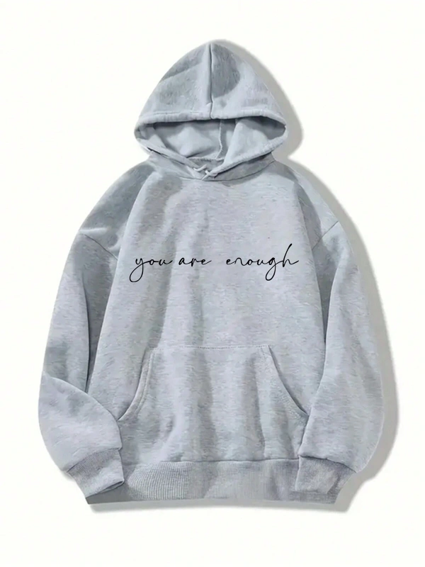 Gri Sevgili Kişi Arkamda Kapşonlu Sen Önemlidir