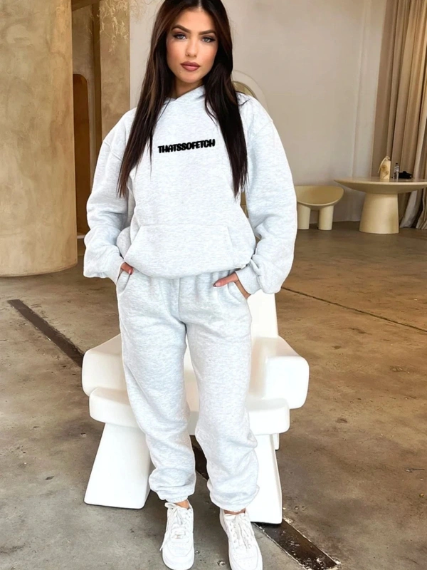Gri Thatssofeton Dijital Baskılı Kışlık UNİSEX Eşofman Takımı
