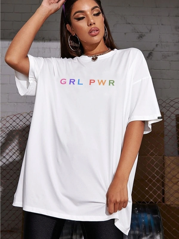 Grlpwr Baskı Oversize T-shirt