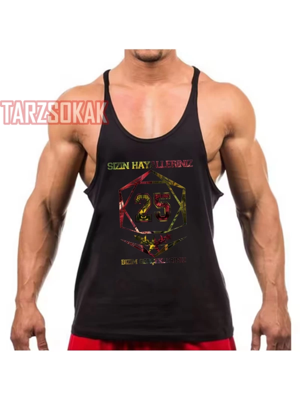 Gym Tank Top Fitness Sporcu Atleti 5 YILDIZLI 25 KUPALI