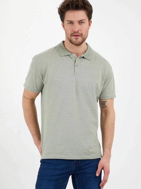 Haki Dar/slim Fitt Polo Yaka Tshirt