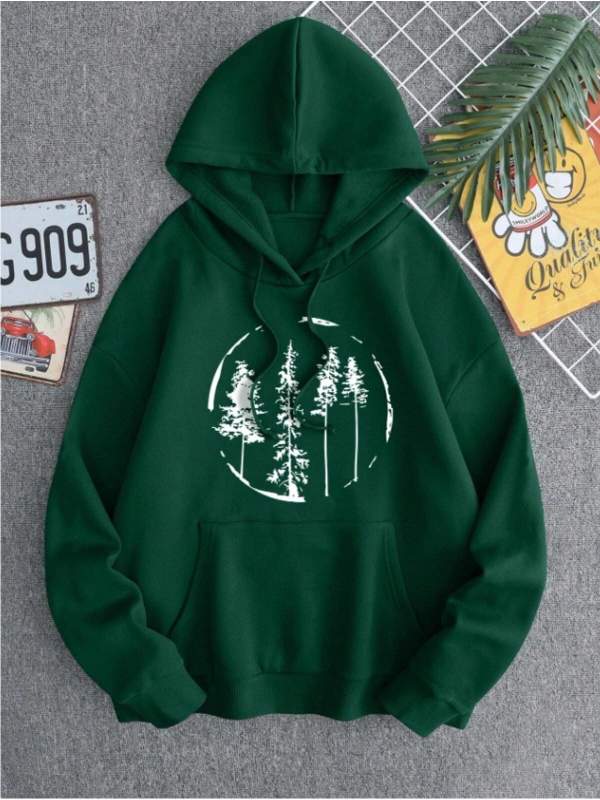 Haki Forest Oversize Kapüşonlu Sweatshirt Haki