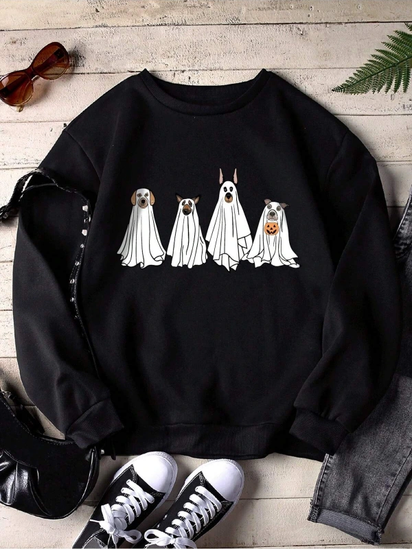 Halloween Print Siyah