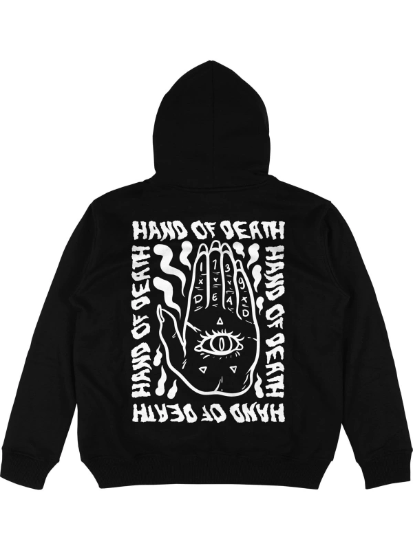 Hand of Dead Siyah Oversize Unisex Kapüşonlu Sweatshirt Hoodie