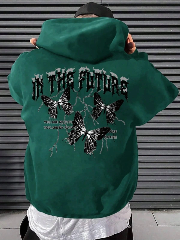 Harajuka Sokakt Yazılı Grafik Sweat Yeşil