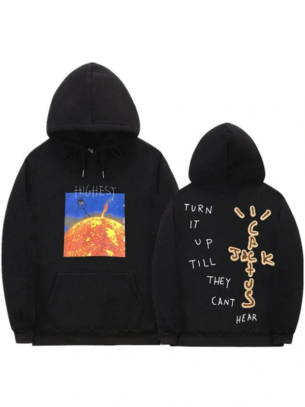 Highest Oversize Sweatshirt Hoodie Siyah