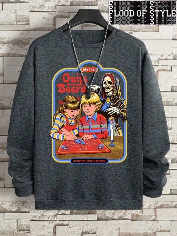 Hip Hop Harajuku Vintage Tarzı  Benim ilk Ouija kurulu baskı  Gri