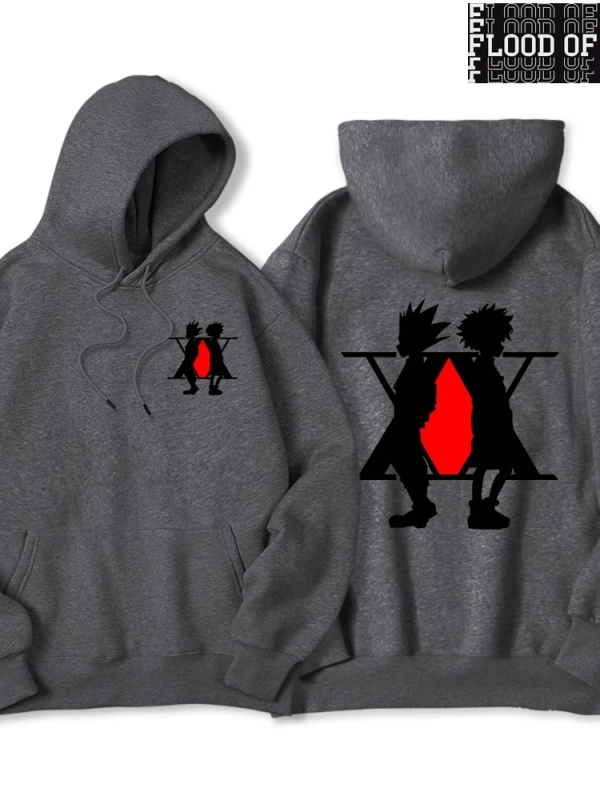 Hip Hop Harajuku Vintage Tarzı  Grafik Xx Baskılar Gri