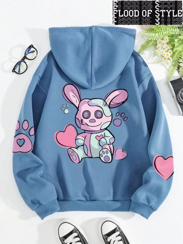 Hip Hop Harajuku Vintage Tarzı  Sokak rahat baskılar  Mavi
