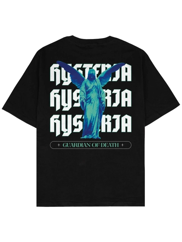 Histeria Siyah Oversize Unisex T-shirt