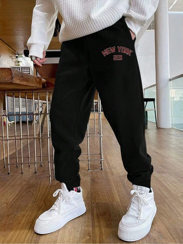 Hypemode Letter Graphic Drawstring Waist Eşofman Altı