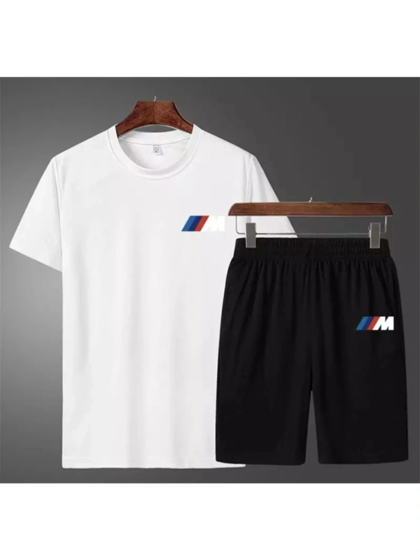 I Mm Bmw Baskılı %100 Pamuk Ter Tutmayan Çift Cep Dış Mekan Yeni Trend Erkek Şort Takım