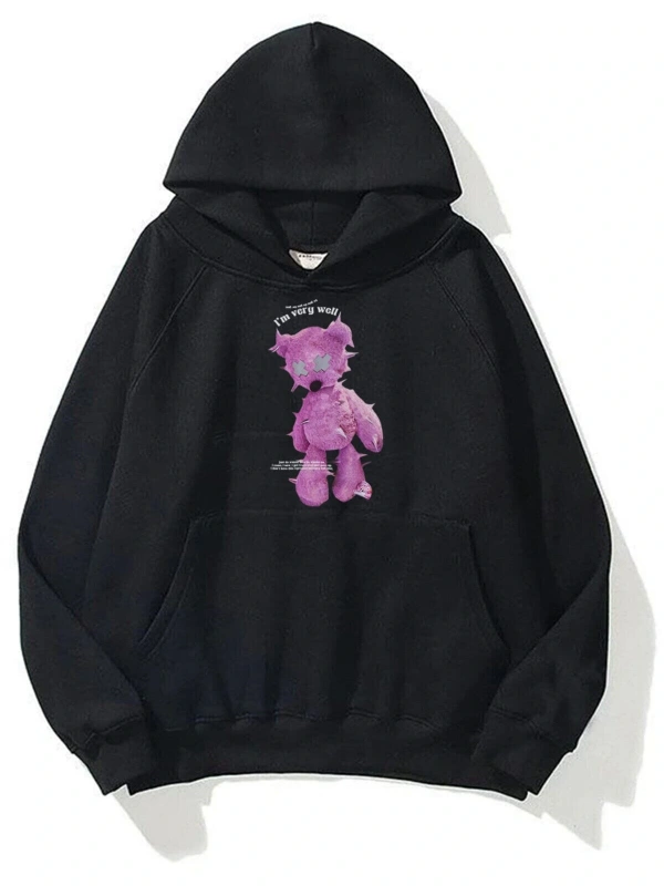 İm Very Vell Unisex Sweatshirt Hoodie Siyah