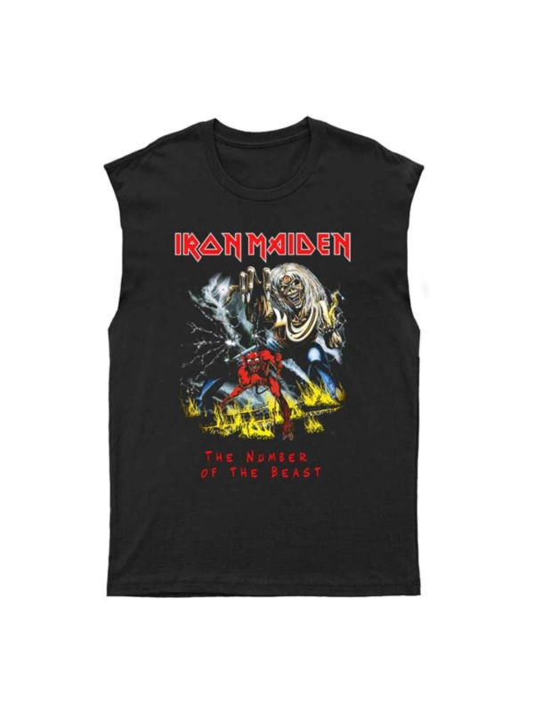 Iron Maiden - Iron Maiden Kesik Kol Tişört Kolsuz T-shirt Bkt5310