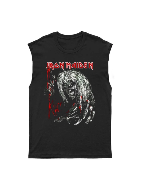 Iron Maiden - Iron Maiden Kesik Kol Tişört Kolsuz T-shirt Bkt5364