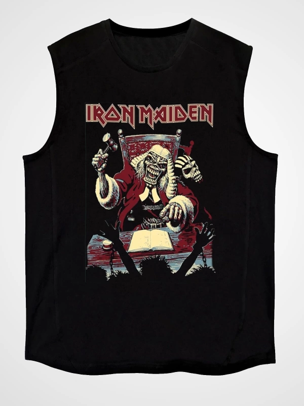 Iron Maiden Siyah Kolsuz Tişört T-shirt