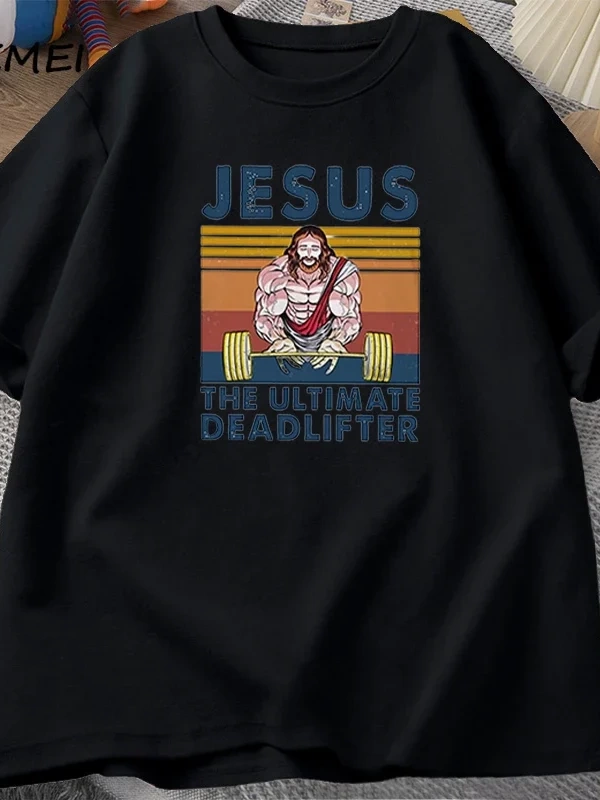 İsa nihai Deadlifter spor salonu çalışma Out spor Vintage Terkekler için T-shirt erke 2917