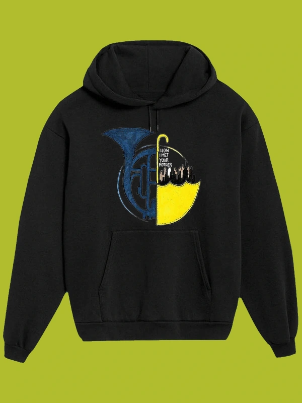 IvırZıvır----Unisex Siyah How Met Your Mother Baskılı Sweatshirt