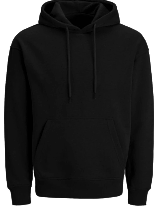 IvırZıvır----Unisex Siyah Kanguru Cepli Kapüşonlu Kışlık Sweatshirt Hoodie